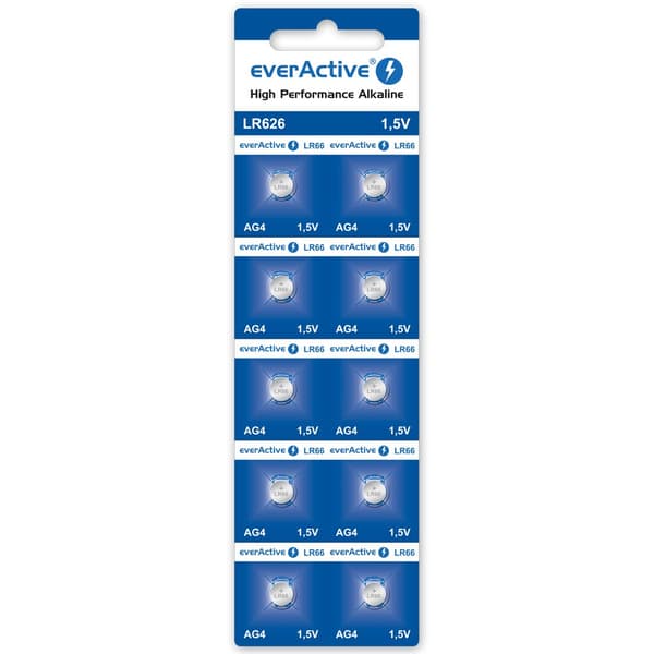 EverActive G4 alkaliparistot LR626 LR66 10 kpl