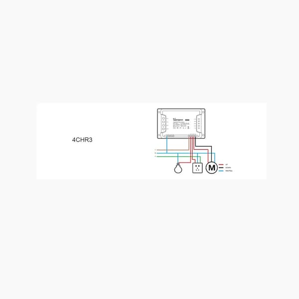 Sonoff Smart 4-kanals relæ Wi-Fi strømafbryder Hvid (4CHR3)