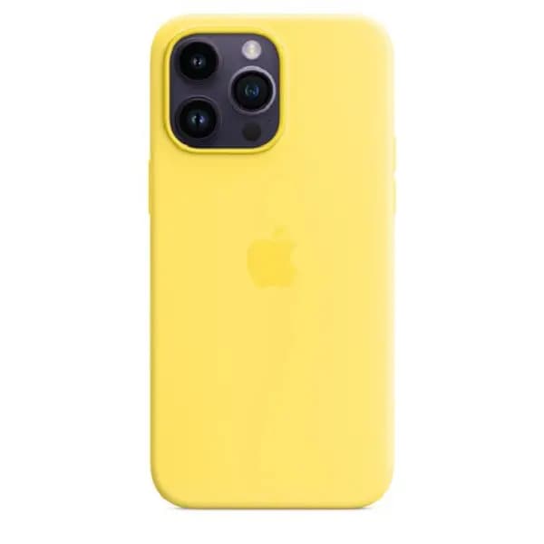 APPLE iPhone 14 Pro Max silikonikuori MagSafella - Kanariankeltainen