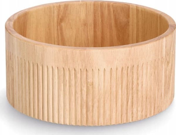 Zeller Cylindrisk randig skål, bambu, Ø 27 x 12 cm