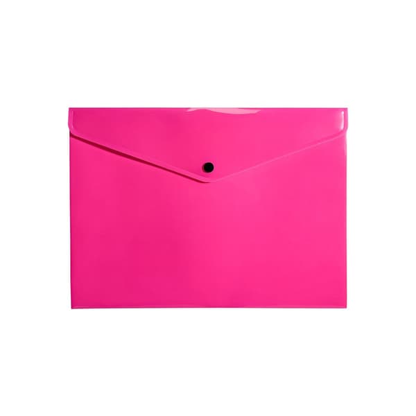 Plastmappe med lås Neon A4 pink Biurfol (TK-NEON-A4-01)