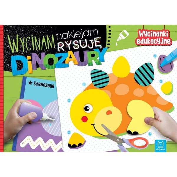 Bok Jag klipper, klistrar, ritar. Dinosaurier. Pedagogiska utklipp.