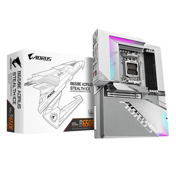 AORUS B650E STEALTH ICE - bundkort - ATX - Socket AM5 - AMD B650