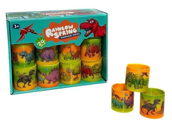 Dinosaur Regnbuefjeder (24 stk)