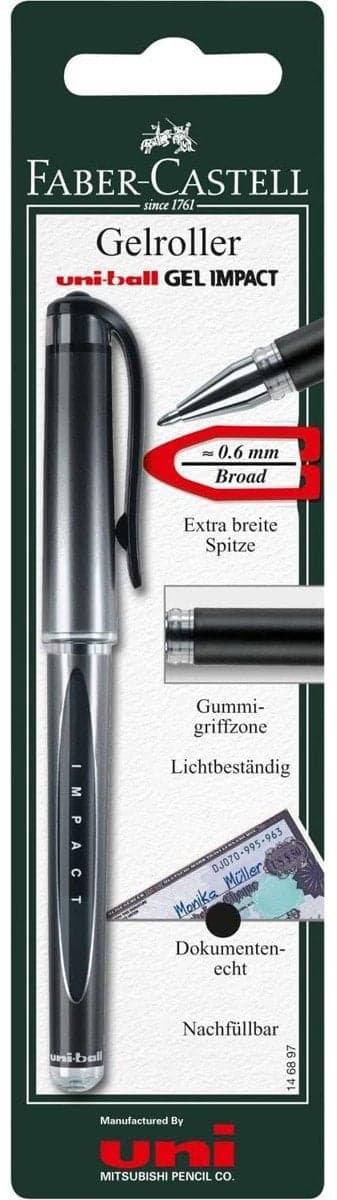 Mitsubishi UB GEL IMPACT gelrulle sort BK