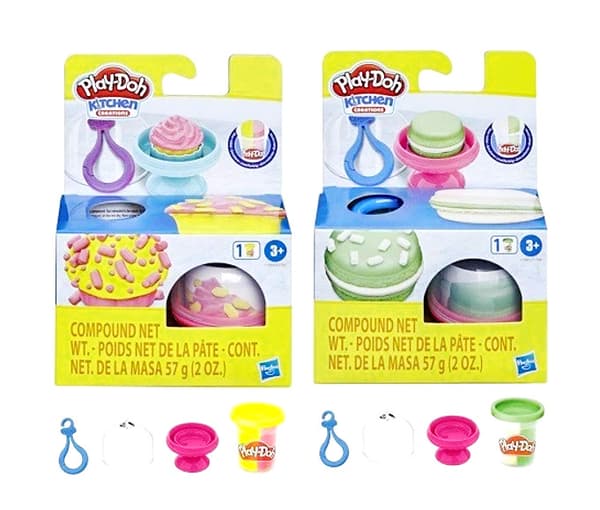 Play Doh -kuppikakut ja -macaronit