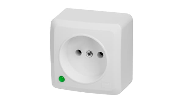 Elektro-Plast BERG Enkelt stikkontakt u/j 2P 16A (3740-00)