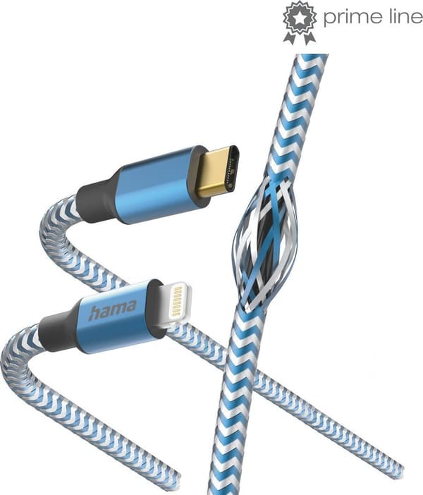 Kabel USB Hama USB-C - Lightning 1,5 m Blå (002015610000)