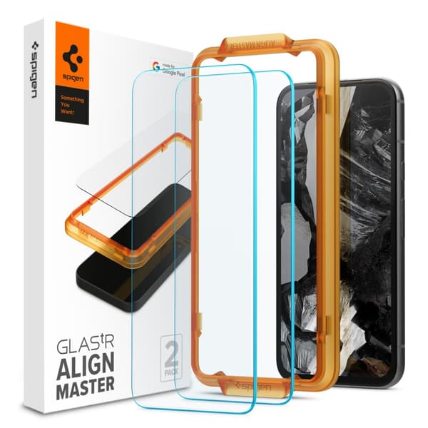 Spigen Alm Glas.tr 2-pak - Hærdet glas til Google Pixel 8A (Transparent)