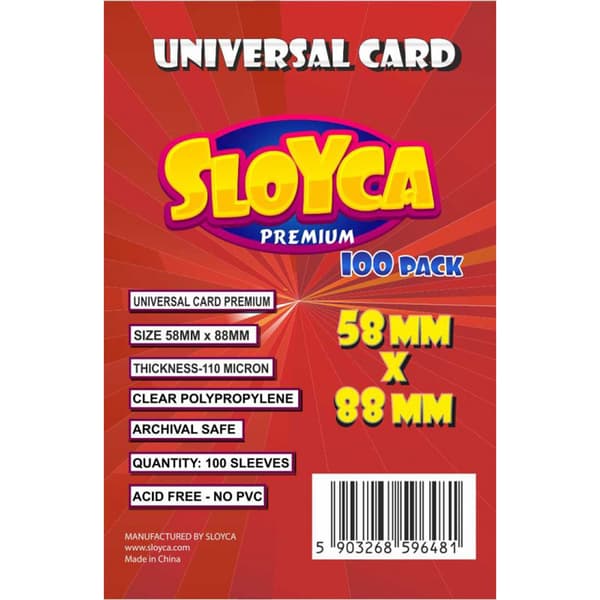 Yleiskortin premium-suojat 58x88mm (100 kpl)