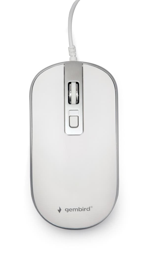Mus med kabel og optisk sensor GEMBIRD MUS-4B-06-WS 1200 DPI
