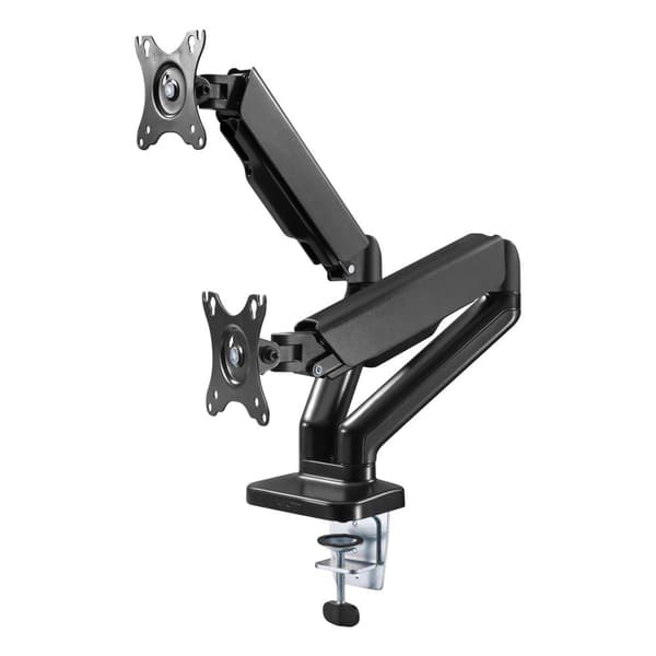 2xLCD/LED Techly Bordholder 17\"-32\" 2x (2-9kg) Gas Støddæmper