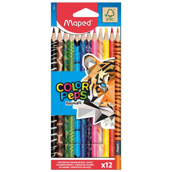 Colorpeps Animals Blyanter 12 Farver MAPED