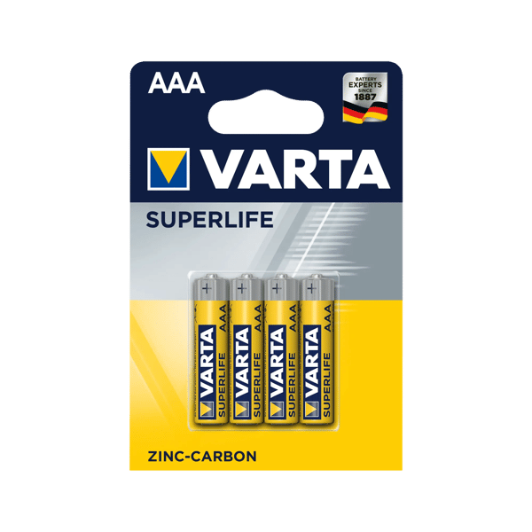 VARTA Zinkbatteri R3 (AAA) 4 stk Superlife