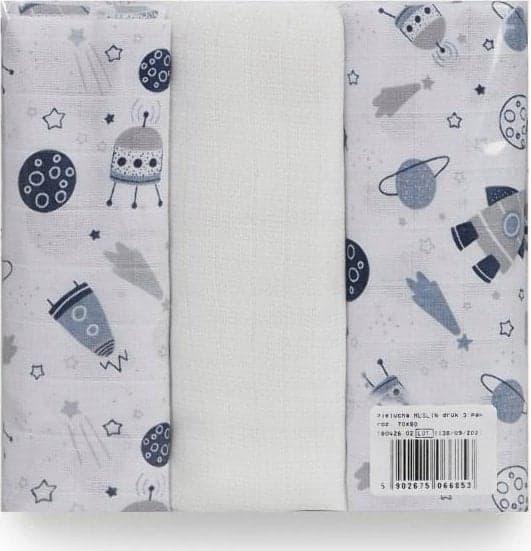 MATEX BLÖJA MUSLIN TRYCK 3-PACK STORLEK 70X80CM