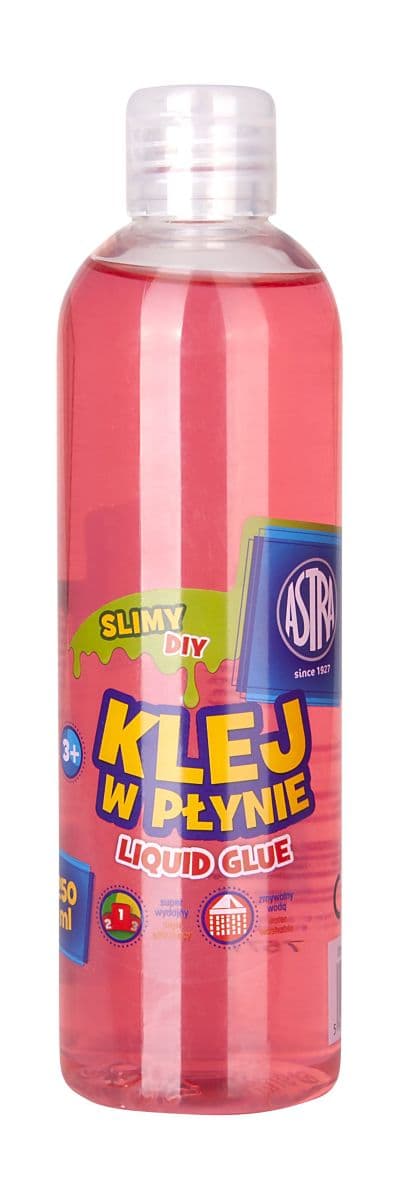 Läpinäkyvä vaaleanpunainen nestemäinen liima 250ml ASTRA
