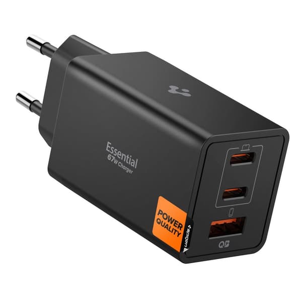 Spigen Essential 67W väggladdare EE673EU, svart