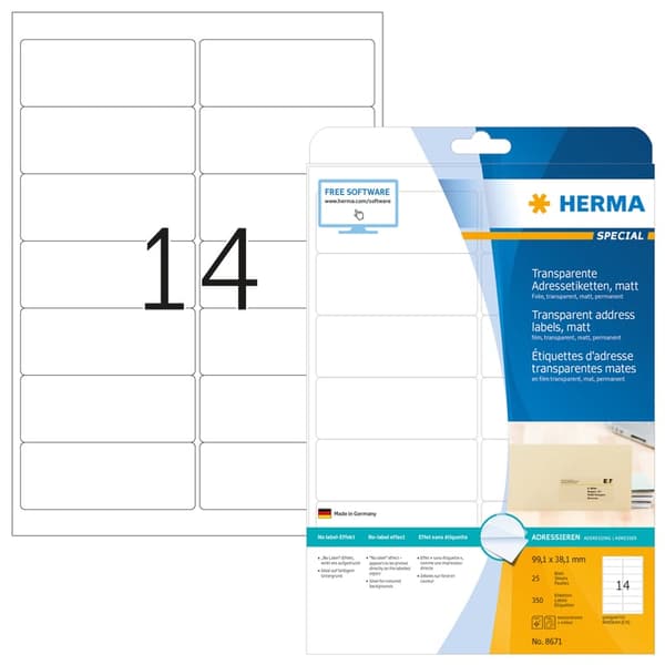 HERMA Special - adresseetiketter - mat