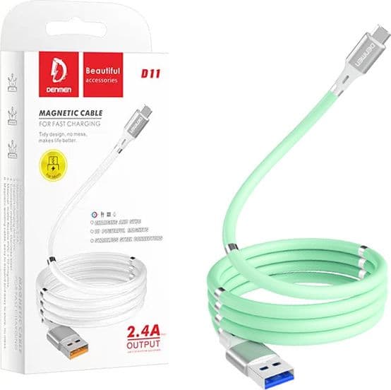 USB-kabel Denmen USB-A - USB-C 1 m Mint (29366)