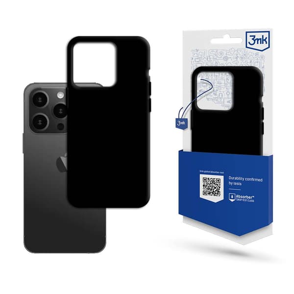 3MK Matt Case iPhone 15 Pro 6.1\" musta/musta