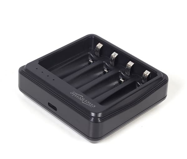 ENERGY USB-batterioplader til AA/AAA-batterier Sort