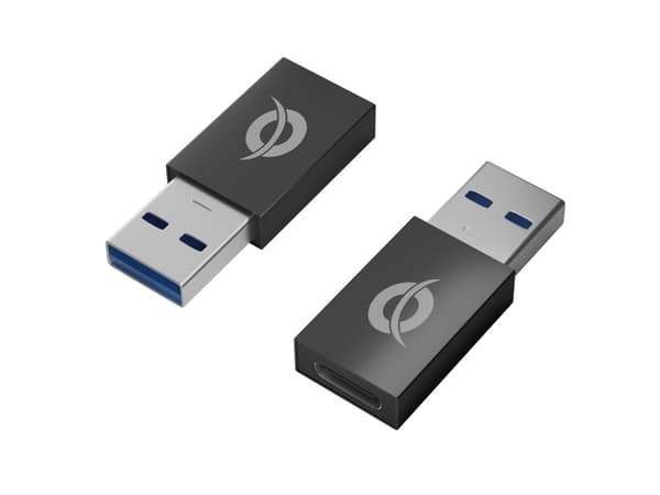 CONCEPTRONIC adapter USB3.0->USB-C 2-pack grå
