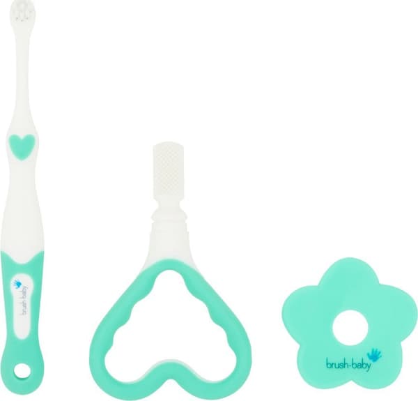 BRUSH Baby_bitring Set för tandsprickning 0-18m Mint