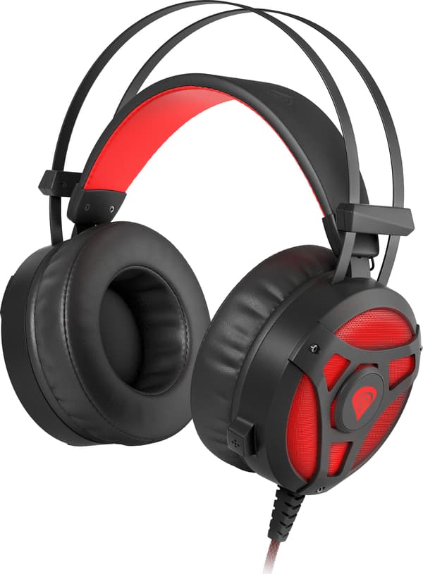 Kuulokkeet mikrofonilla Genesis NEON 360 Punainen Musta