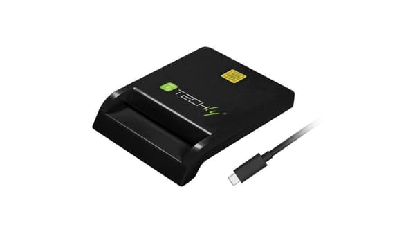 Techly USB-C kontaktkortlæser/smartkort