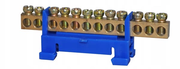 12-polet klemrække 10mm2 TH35 blå LZ-12B