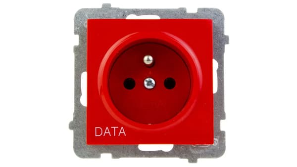 Ospel Socket AS enkel Datum med jord röd (GP-1gzd/m/00)