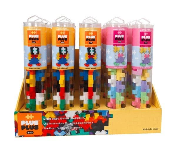 Plus Plus Big rør mix - display 15 stk.