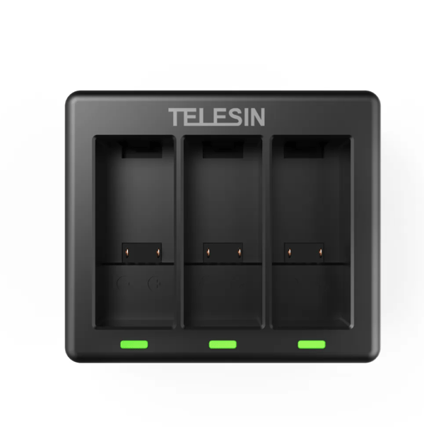 Telesin Tri-Channel Oplader til GoPro Hero 9 / Hero 10 (GP-BCG-902)