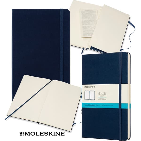 Notesbog Klassisk 13x21 tw. safir prikker