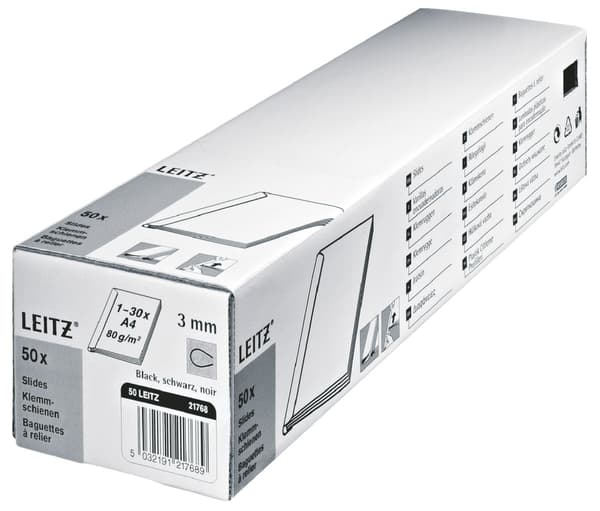 Esselte Slip-ON BACKS A4 3 MM FÖR 30 KORT MED 50 ST - 21770