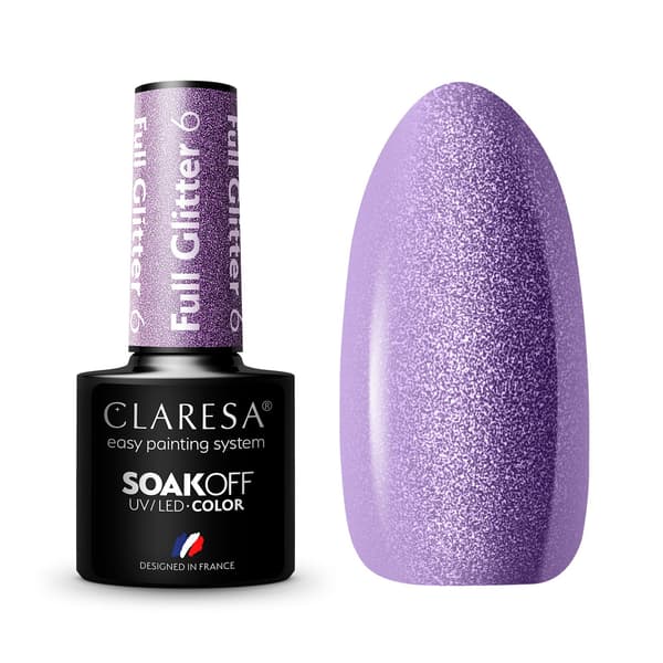 CLARESA Gel polish FULL GLITTER 6 -5g