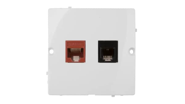 Kontakt-Simon Elektronisk stik BASIC MODUL RJ45 kat.5e + RJ11 hvid - BMF5T.02/11