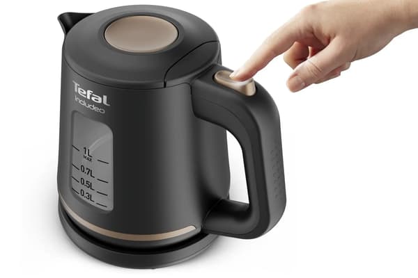 Tefal-vedenkeitin (KI5338) Includeo 1L musta Schwarz