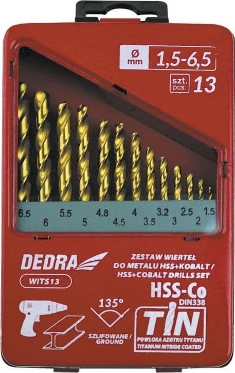 Dedra bor Dedra WITS13 borsæt 13 stk. til metal