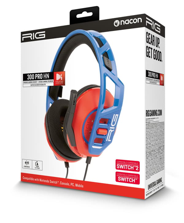 NACON HEADSET RIG 300 PRO SWITCH 2 RÖD/BLÅ