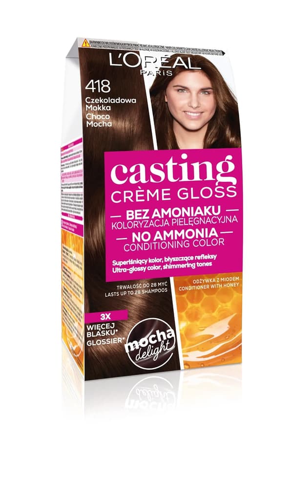 Loreal Casting Creme Gloss Färgningskräm Nr 418 Chokladmocka 1st.