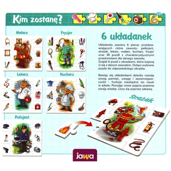 Java-opetuspalapeli AMMATIT - Miksi minusta tulee? Yhdistä palat GR0304