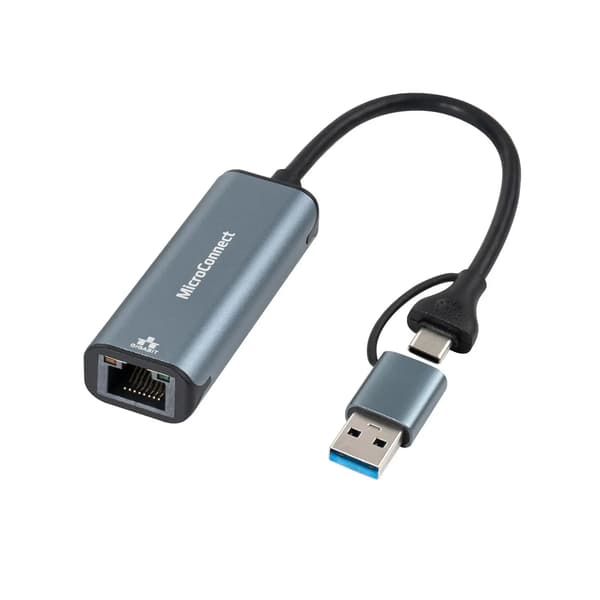 MicroConnect Premium USB-C / A til RJ45 netværks Gigabit Adapter