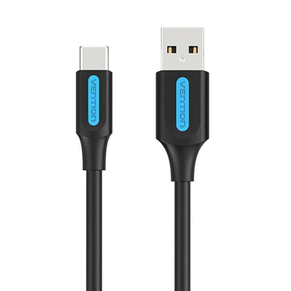 Kaapeli USB-A 2.0 - USB-C Vention COKBD 3A 0,5m (musta)