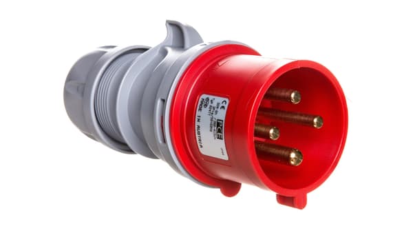 Bærbart stik 32A 4P 400V rød IP44 TURBO SHARK 024-6TT