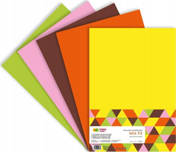 Skumplastark A4 5-pack mix P2 HAPPY COLOR