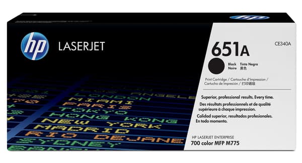 HP 651A - sort - original - LaserJet - tonerpatron (CE340A)