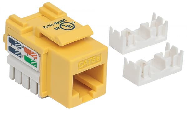 Intellinet 210133 Keystone Modul RJ45 UTP Cat5e, Punch-Down, gul