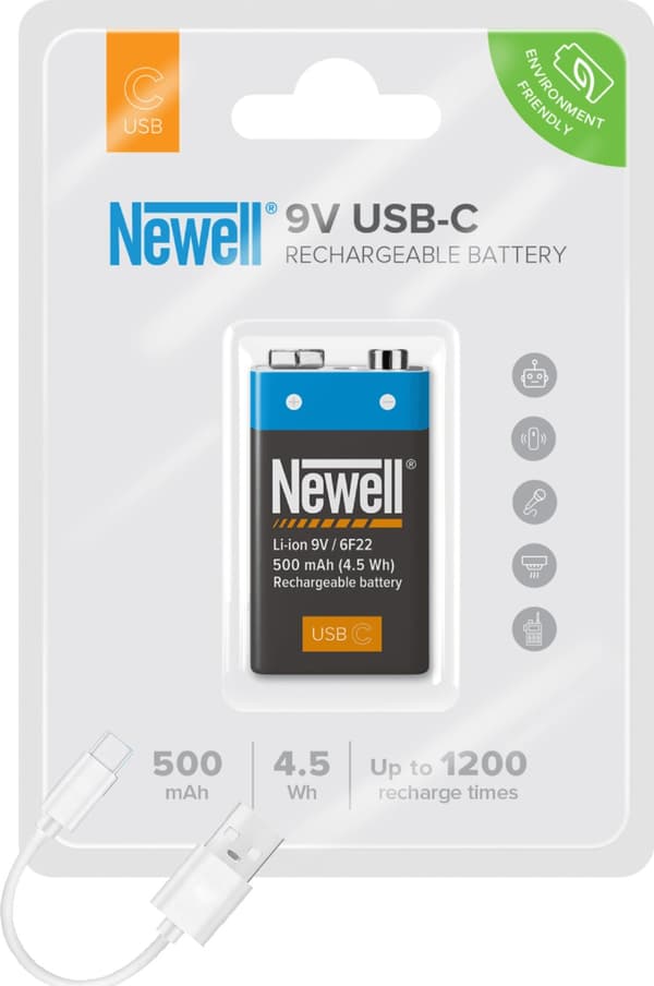 Newell 9 V USB-C 500 mAh Batteri