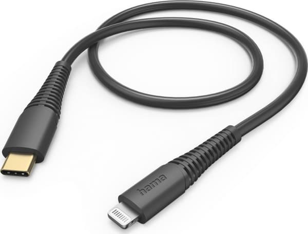 Hama USB-kabel HAMA BATTERIKABEL/DATA Typ-C - LIGHTNING (C94) 1.5M SVART